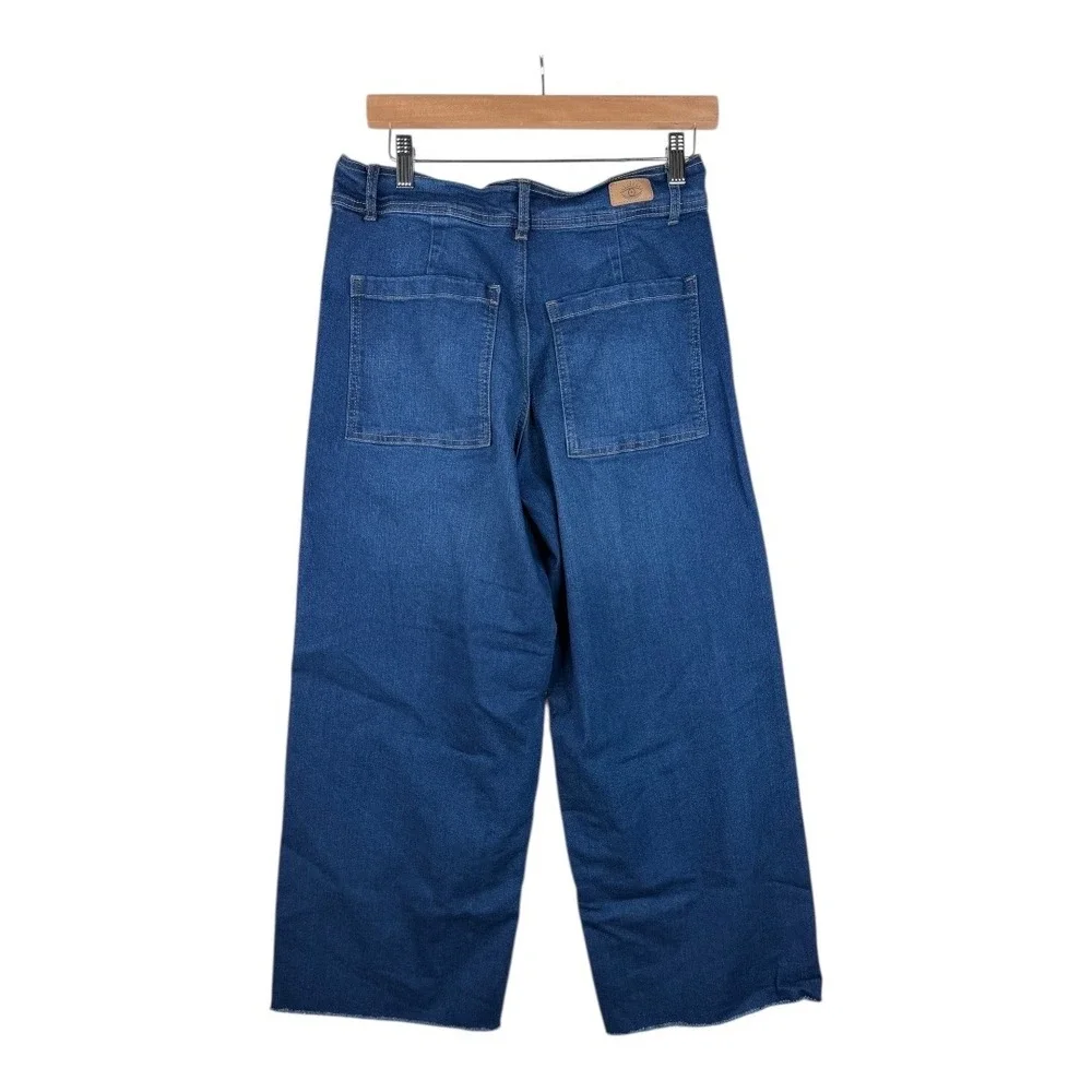 Sofia‎ Vergara Margot Wide Leg Frayed Hem Jeans size 8 Blue